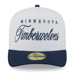 Minnesota Timberwolves 2025 NBA Draft A-Frame 59FIFTY Fitted Hat White/Navy