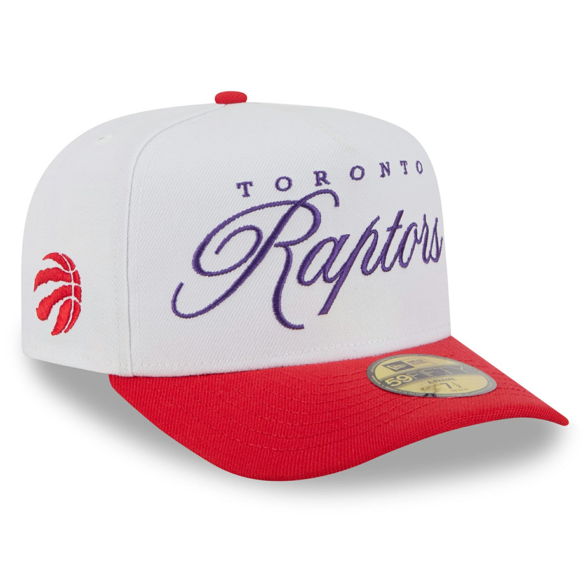 Toronto Raptors 2025 NBA Draft A-Frame 59FIFTY Fitted Hat White/Red