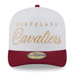 Cleveland Cavaliers 2025 NBA Draft A-Frame 59FIFTY Fitted Hat White/Wine