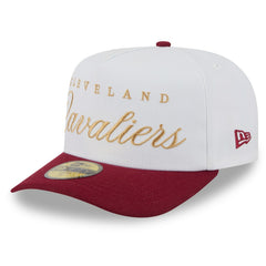 Cleveland Cavaliers 2025 NBA Draft A-Frame 59FIFTY Fitted Hat White/Wine