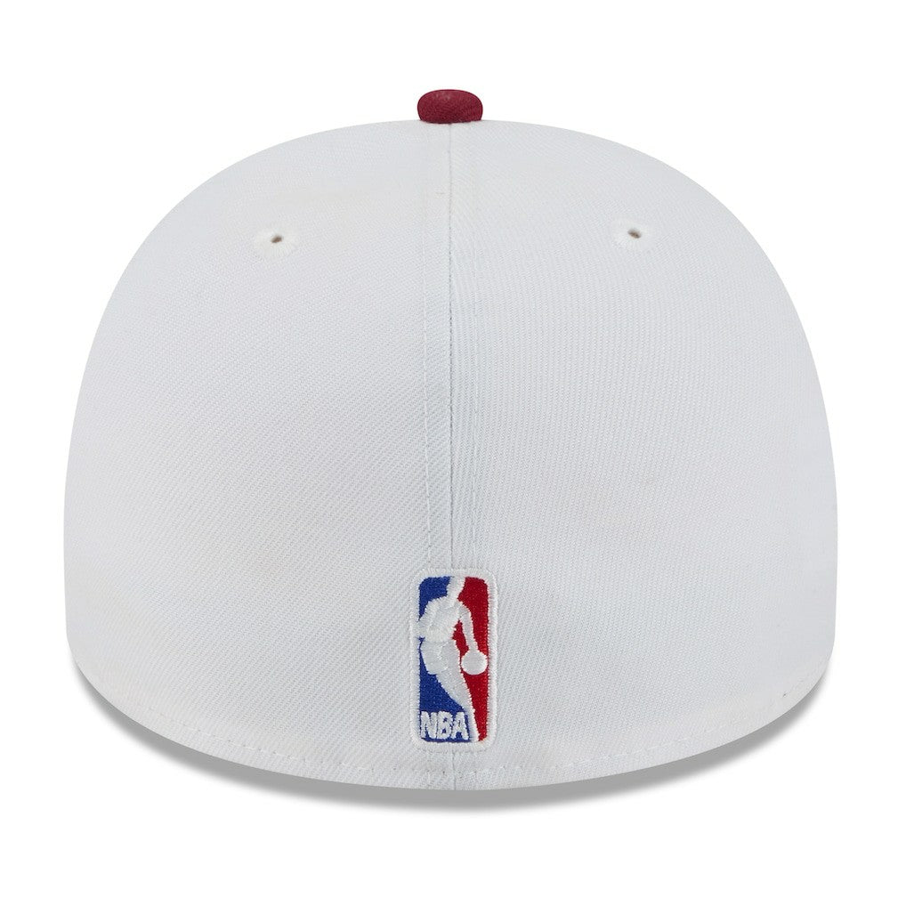 Cleveland Cavaliers 2025 NBA Draft A-Frame 59FIFTY Fitted Hat White/Wine