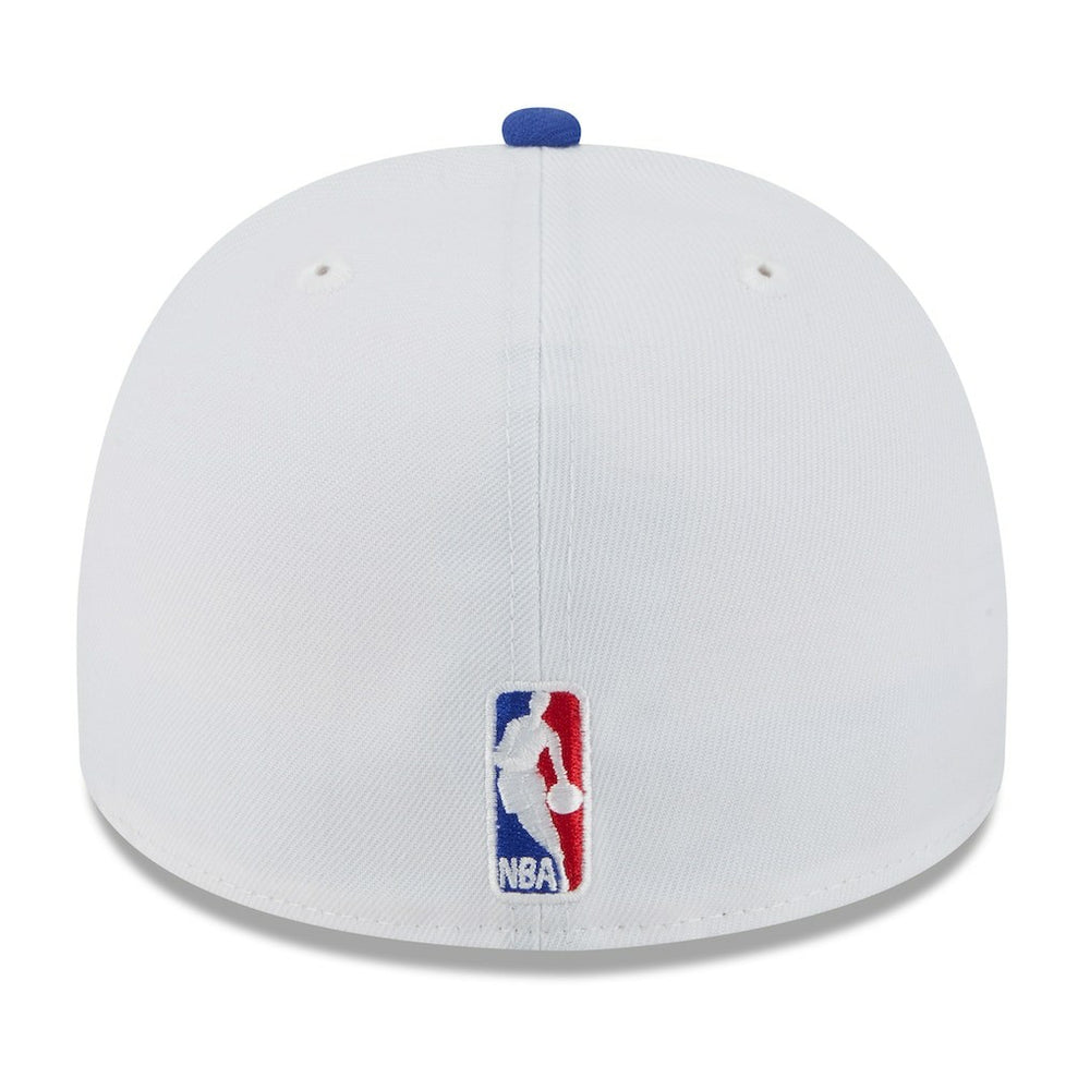 Golden State Warriors 2025 NBA Draft A-Frame 59FIFTY Fitted Hat White/Royal