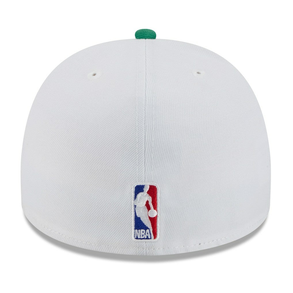 Boston Celtics 2025 NBA Draft A-Frame 59FIFTY Fitted Hat White/Kelly Green