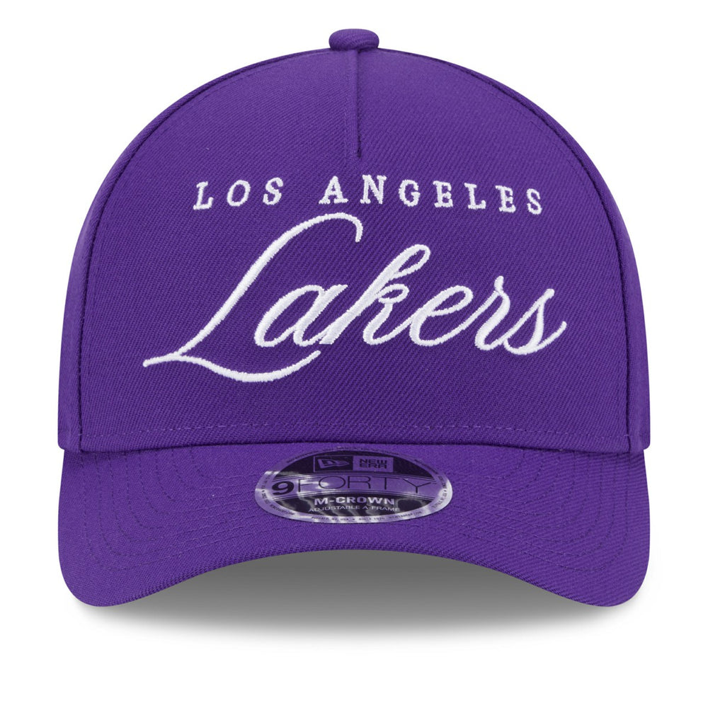 Los Angeles Lakers 2025 NBA Draft M-Crown A-Frame 9FORTY Adjustable Hat Purple