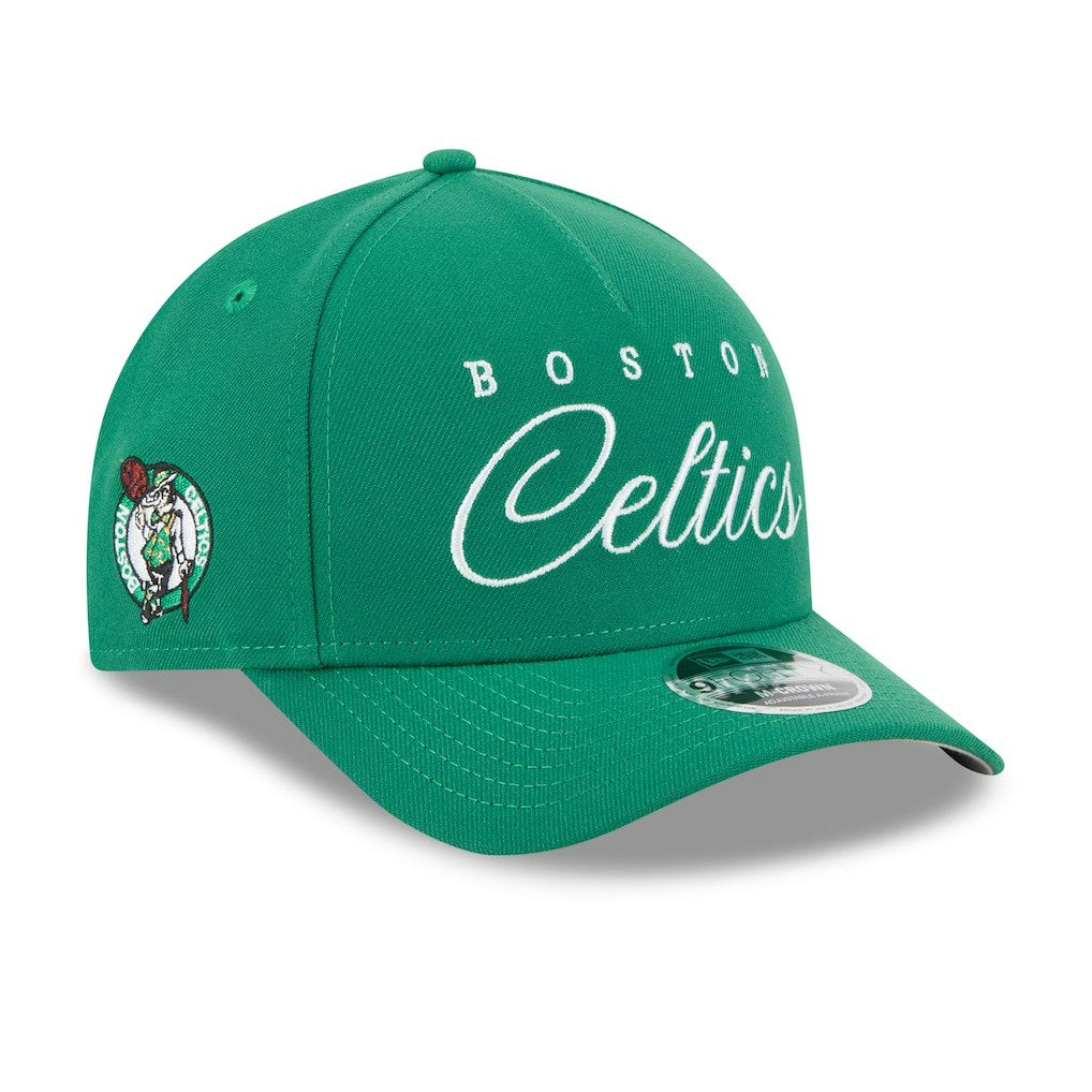 Boston Celtics 2025 NBA Draft M-Crown A-Frame 9FORTY Adjustable Hat Kelly Green