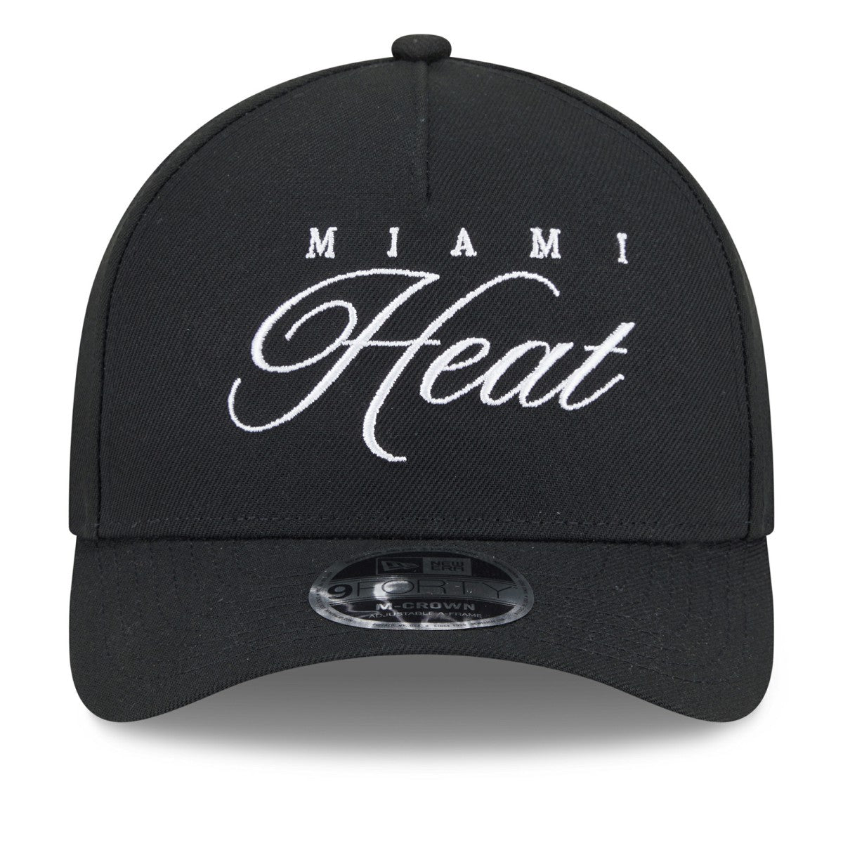 Miami Heat 2025 NBA Draft M-Crown A-Frame 9FORTY Adjustable Hat Black