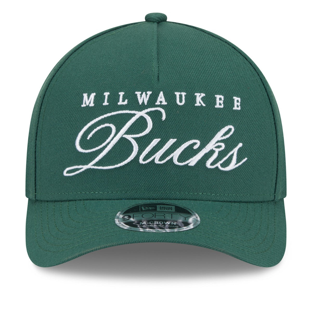 Milwaukee Bucks 2025 NBA Draft M-Crown A-Frame 9FORTY Adjustable Hat Hunter Green