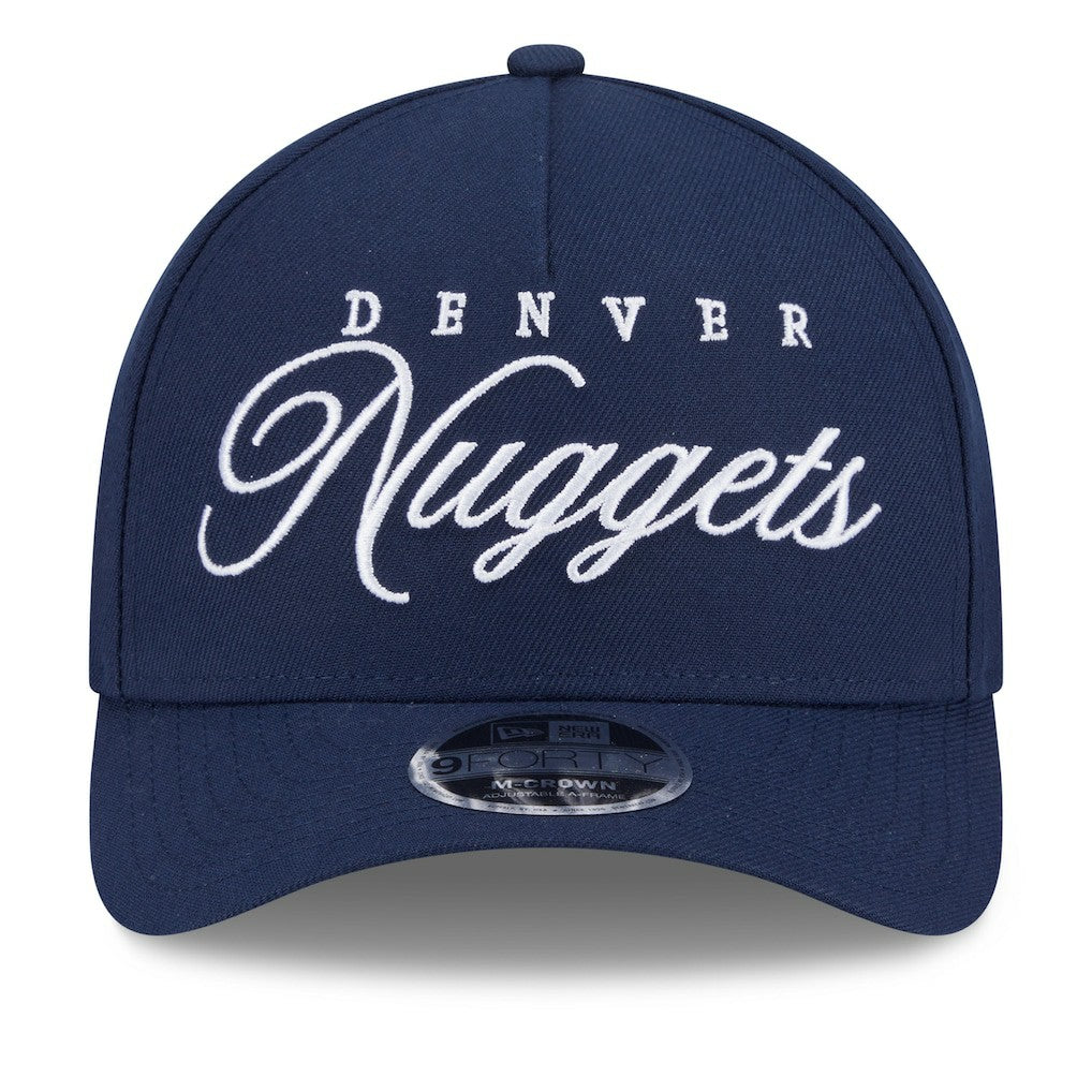 Denver Nuggets 2025 NBA Draft M-Crown A-Frame 9FORTY Adjustable Hat Navy