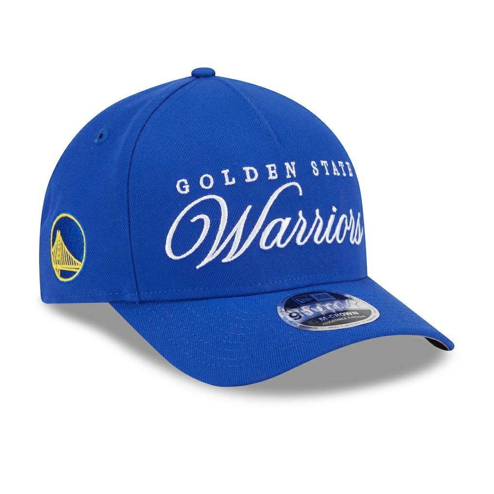 Golden State Warriors 2025 NBA Draft M-Crown A-Frame 9FORTY Adjustable Hat Royal