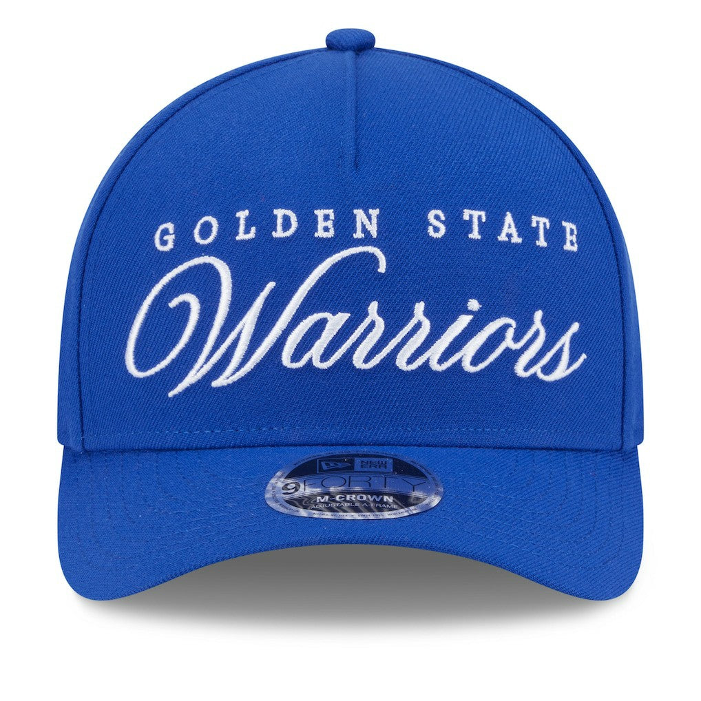 Golden State Warriors 2025 NBA Draft M-Crown A-Frame 9FORTY Adjustable Hat Royal