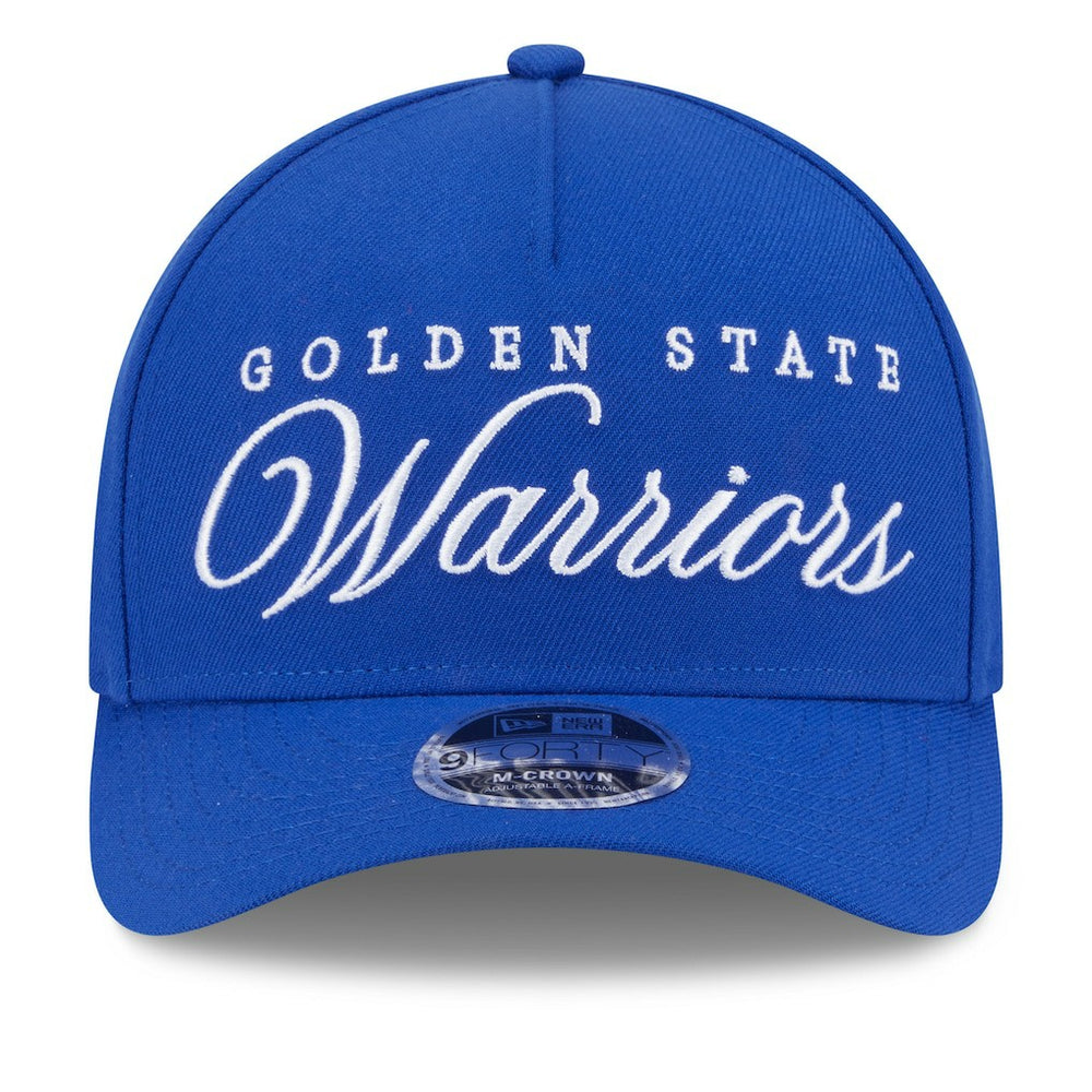 Golden State Warriors 2025 NBA Draft M-Crown A-Frame 9FORTY Adjustable Hat Royal