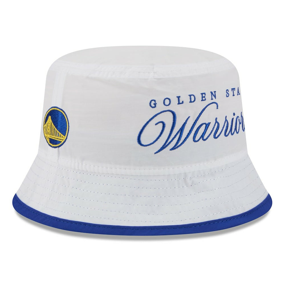 Golden State Warriors 2025 NBA Draft Nylon Bucket Hat White/Royal