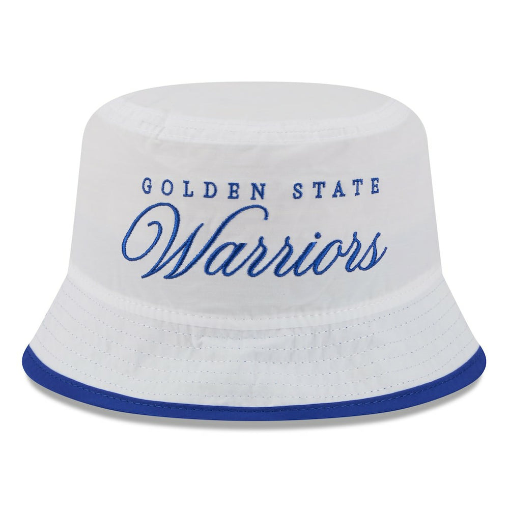 Golden State Warriors 2025 NBA Draft Nylon Bucket Hat White/Royal