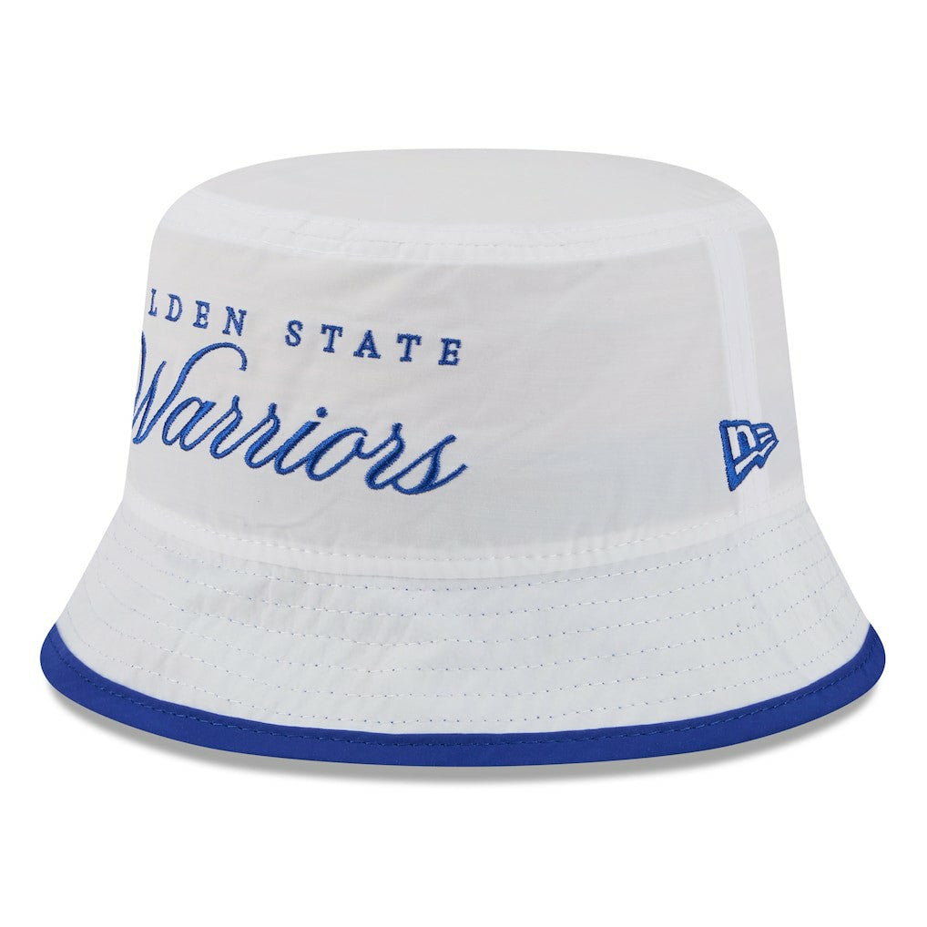 Golden State Warriors 2025 NBA Draft Nylon Bucket Hat White/Royal