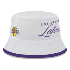 Los Angeles Lakers 2025 NBA Draft Nylon Bucket Hat White/Purple