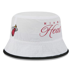 Miami Heat 2025 NBA Draft Nylon Bucket Hat White/Black