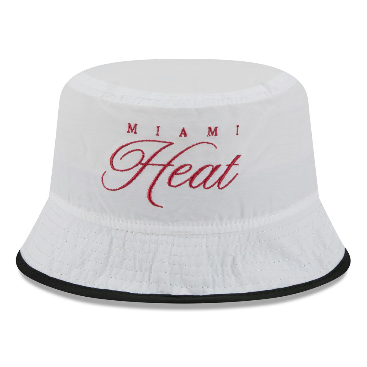 Miami Heat 2025 NBA Draft Nylon Bucket Hat White/Black