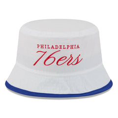 Philadelphia 76ers 2025 NBA Draft Nylon Bucket Hat White/Royal