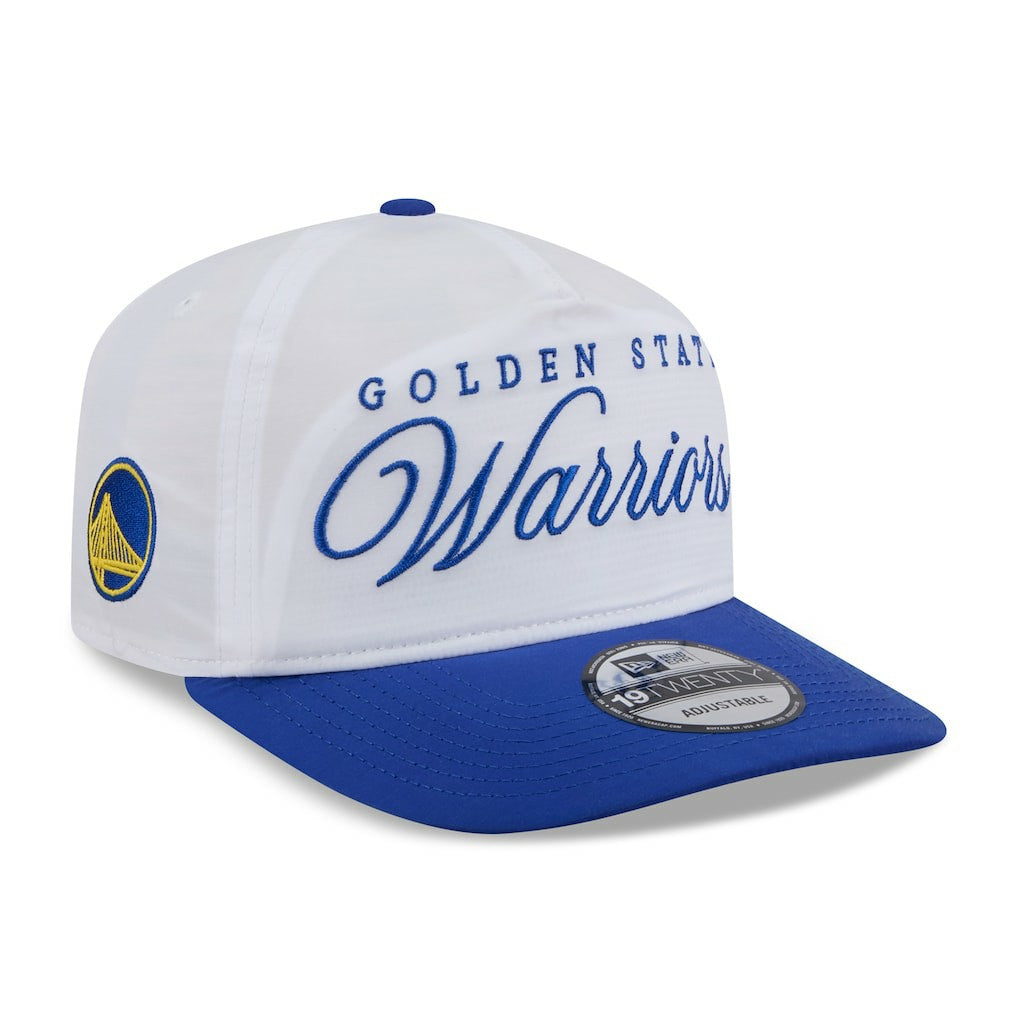 Golden State Warriors 2025 NBA Draft On-Stage Nylon 19TWENTY Adjustable Hat White/Royal