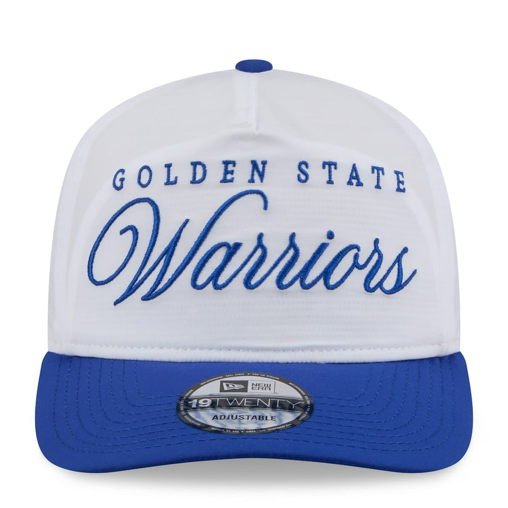 Golden State Warriors 2025 NBA Draft On-Stage Nylon 19TWENTY Adjustable Hat White/Royal