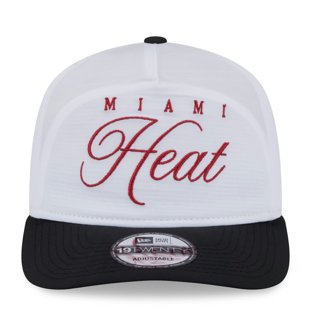 Miami Heat 2025 NBA Draft On-Stage Nylon 19TWENTY Adjustable Hat White/Black