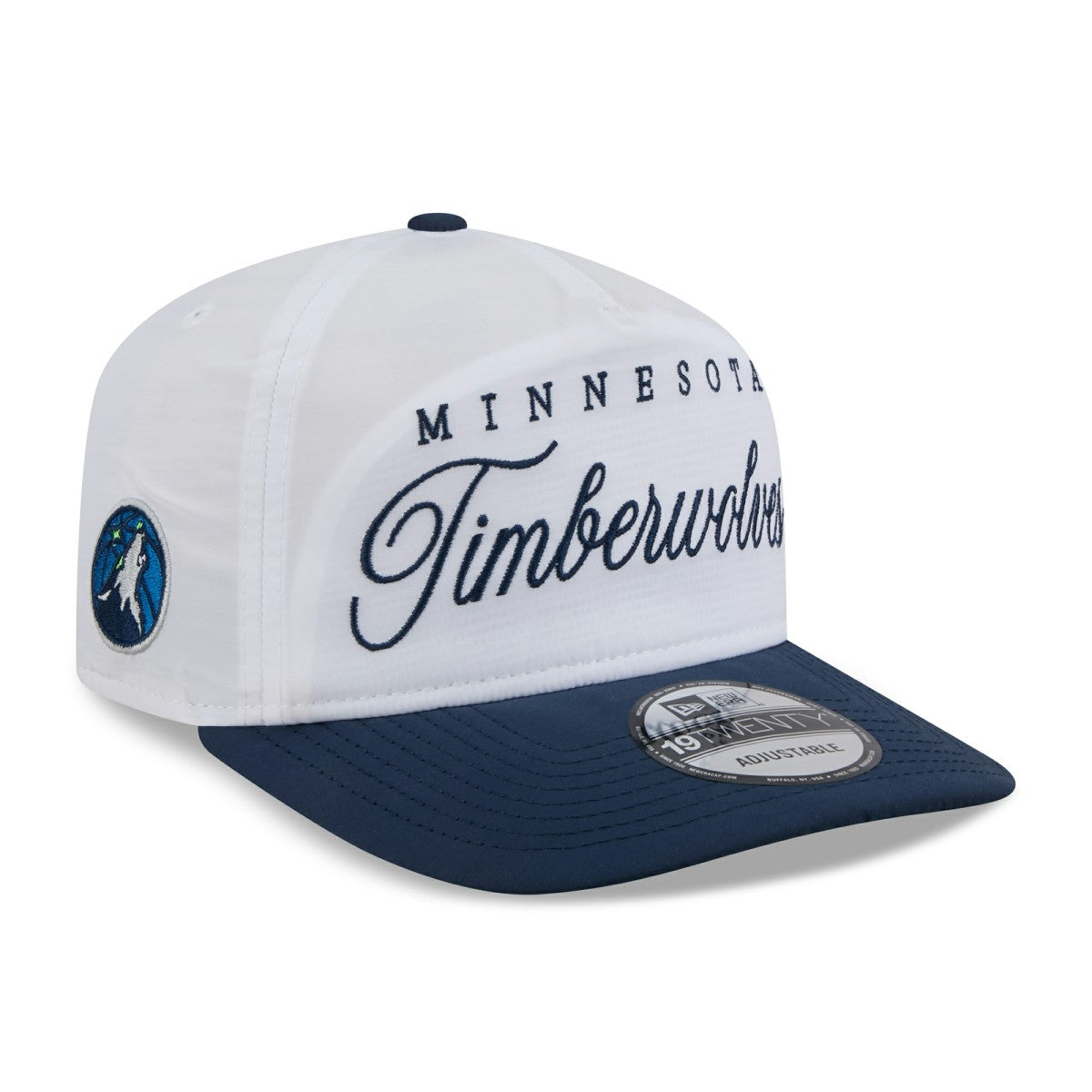 Minnesota Timberwolves 2025 NBA Draft On-Stage Nylon 19TWENTY Adjustable Hat White/Navy