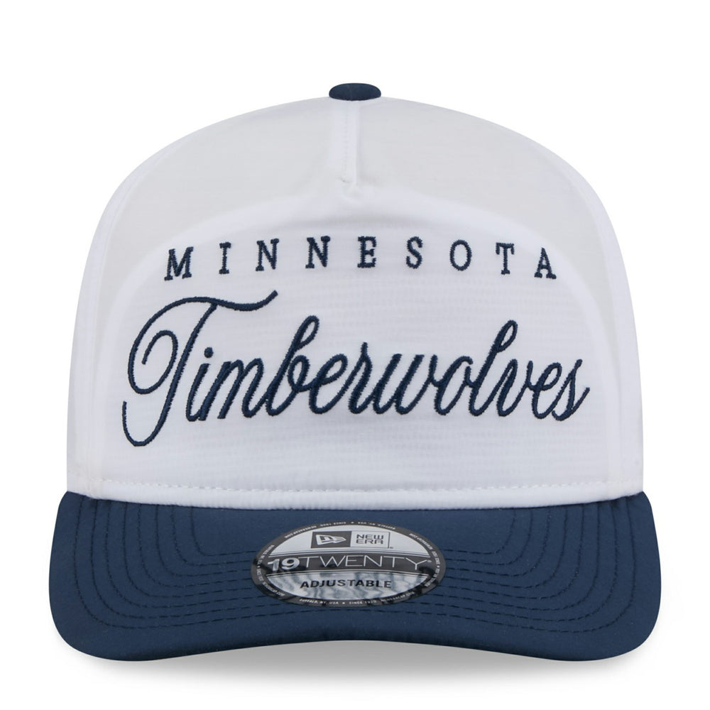 Minnesota Timberwolves 2025 NBA Draft On-Stage Nylon 19TWENTY Adjustable Hat White/Navy