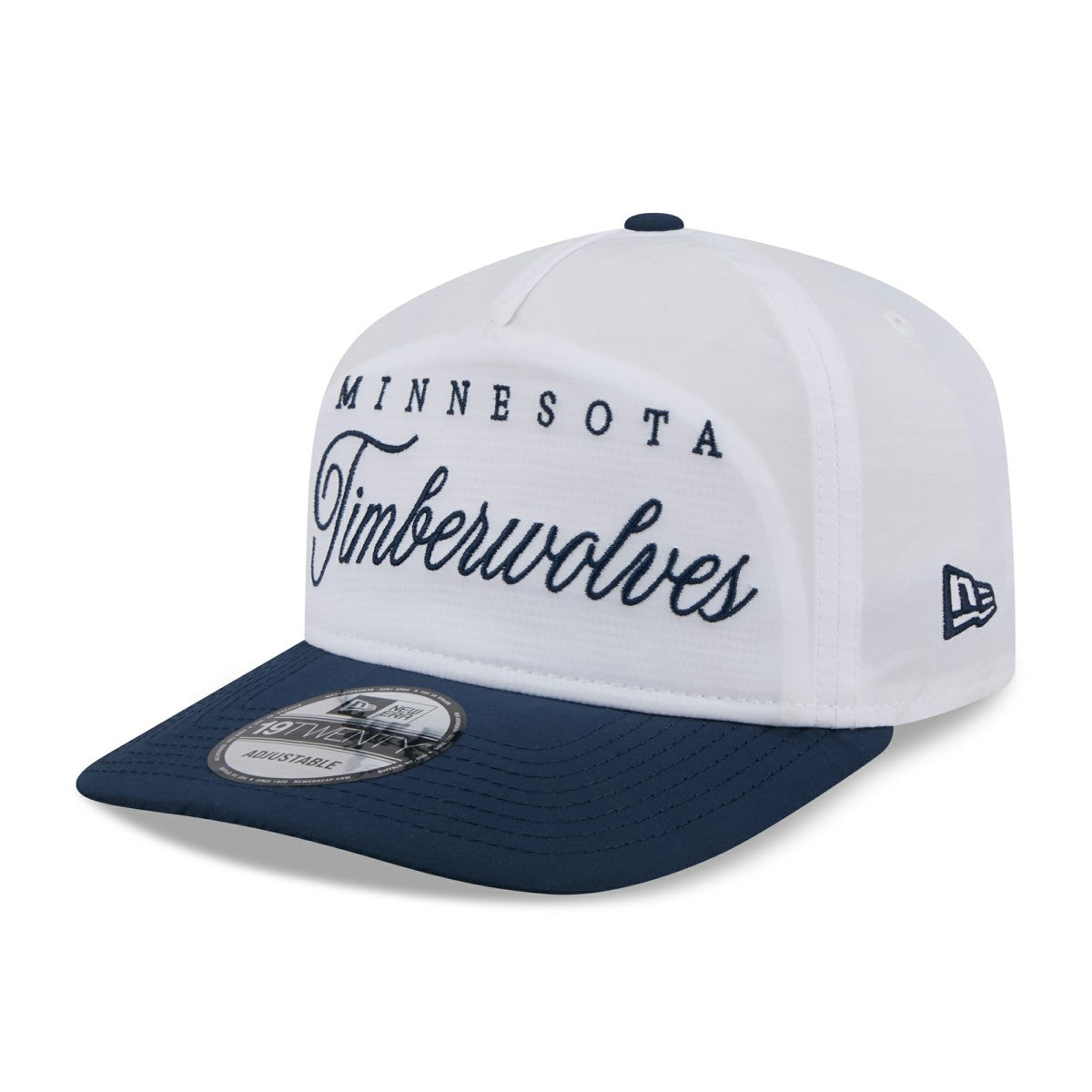 Minnesota Timberwolves 2025 NBA Draft On-Stage Nylon 19TWENTY Adjustable Hat White/Navy