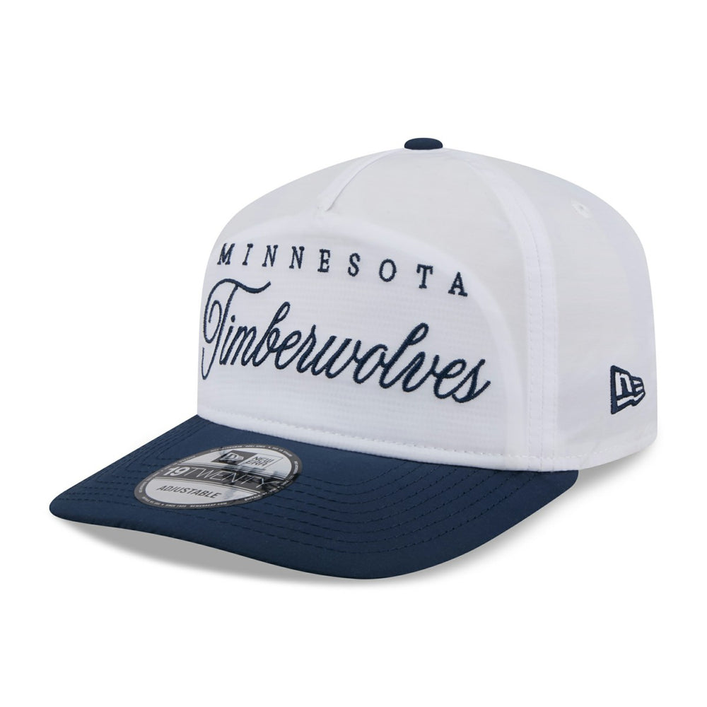 Minnesota Timberwolves 2025 NBA Draft On-Stage Nylon 19TWENTY Adjustable Hat White/Navy