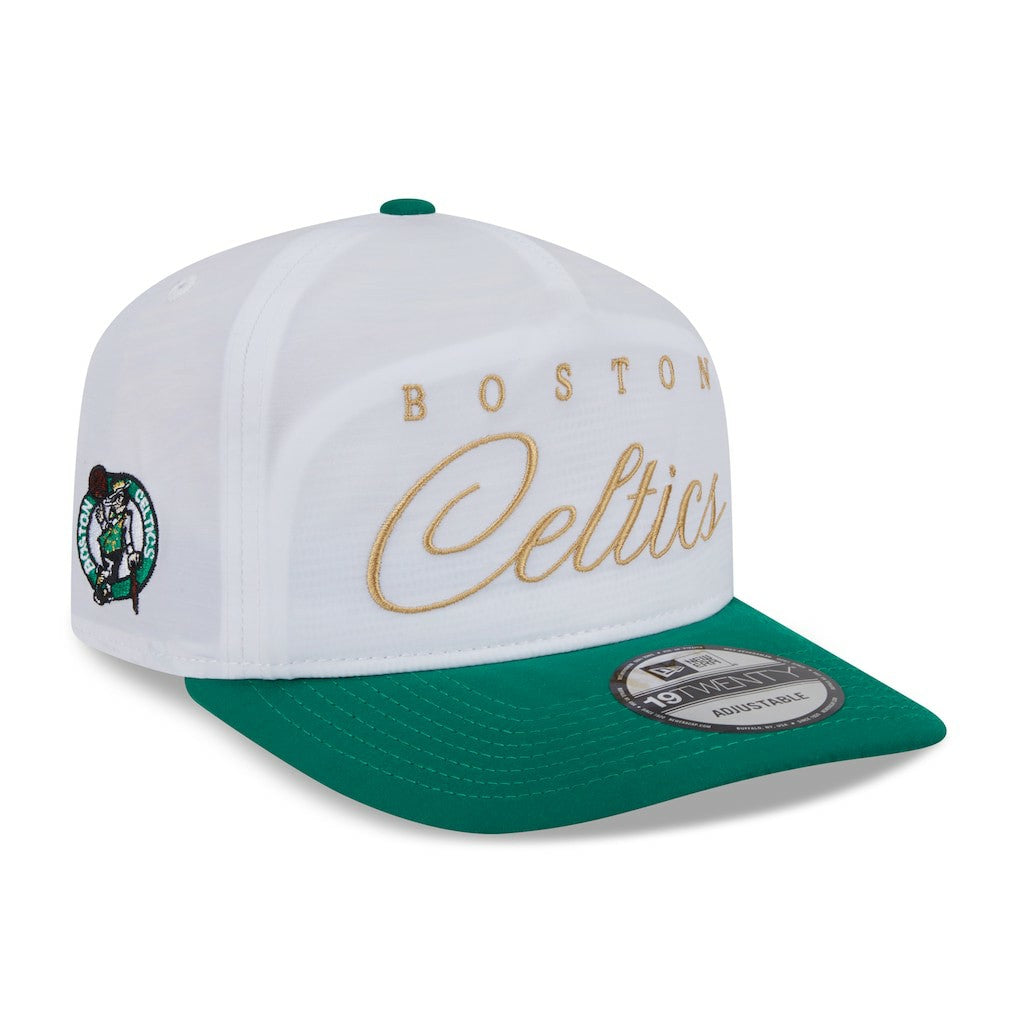 Boston Celtics 2025 NBA Draft On-Stage Nylon 19TWENTY Adjustable Hat White/Kelly Green