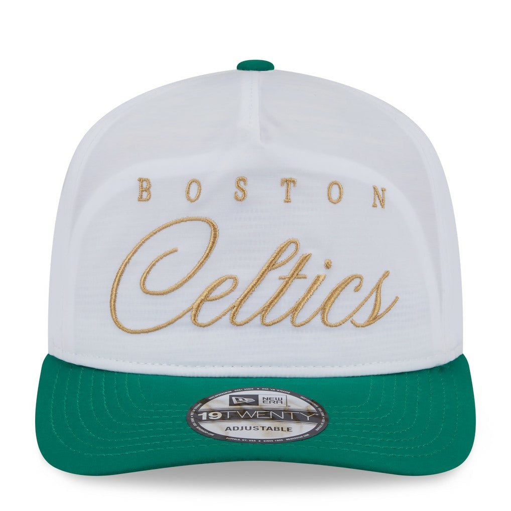 Boston Celtics 2025 NBA Draft On-Stage Nylon 19TWENTY Adjustable Hat White/Kelly Green