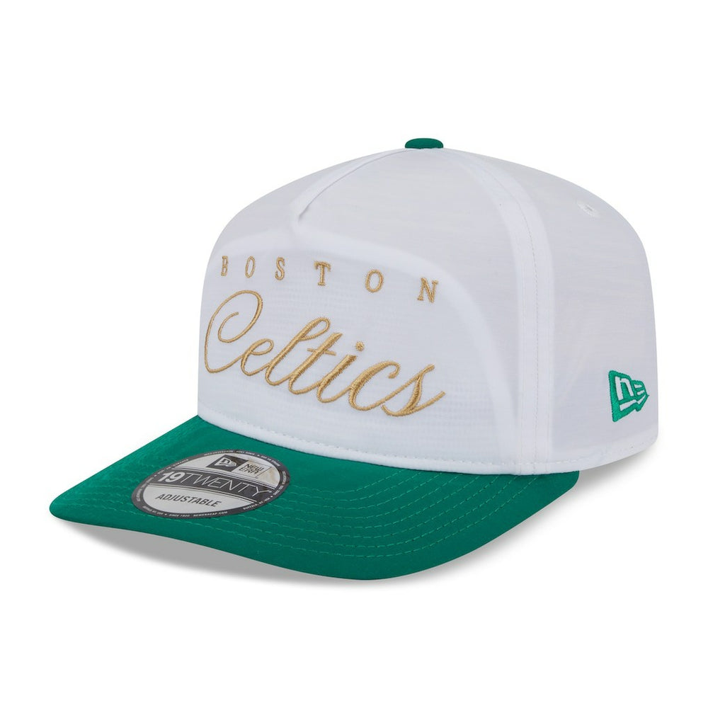Boston Celtics 2025 NBA Draft On-Stage Nylon 19TWENTY Adjustable Hat White/Kelly Green