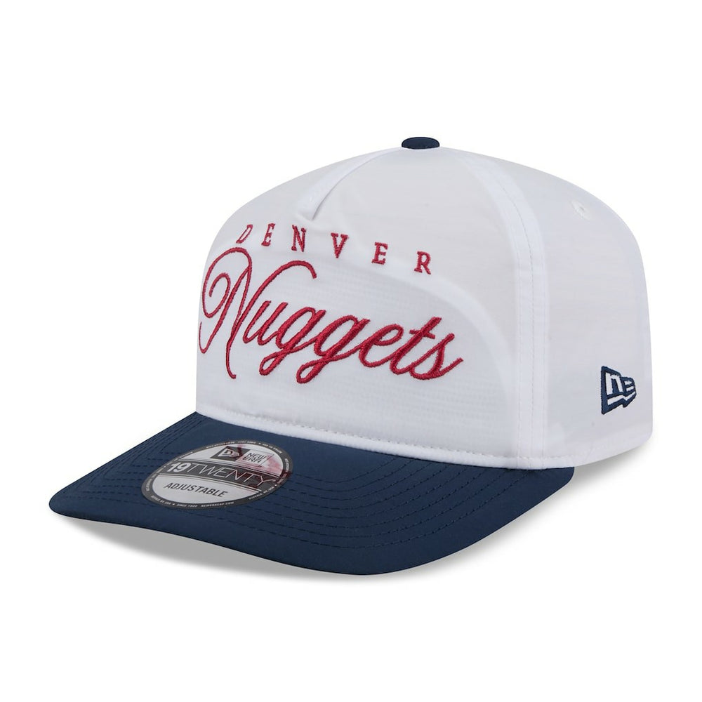 Denver Nuggets 2025 NBA Draft On-Stage Nylon 19TWENTY Adjustable Hat White/Navy