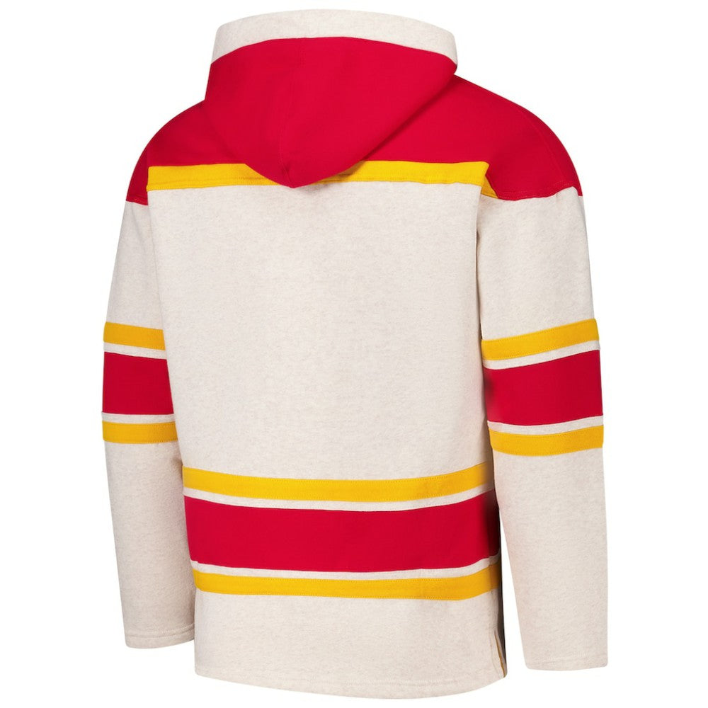 NHL Calgary Flames '47 Rockaway Lacer Pullover Hoodie - Oatmeal