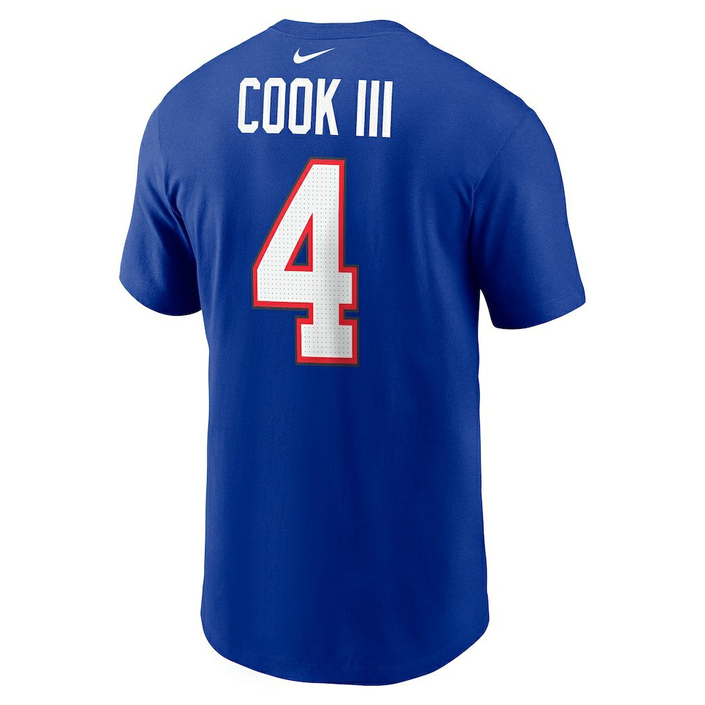 James Cook Buffalo Bills Name & Number T-Shirt Royal