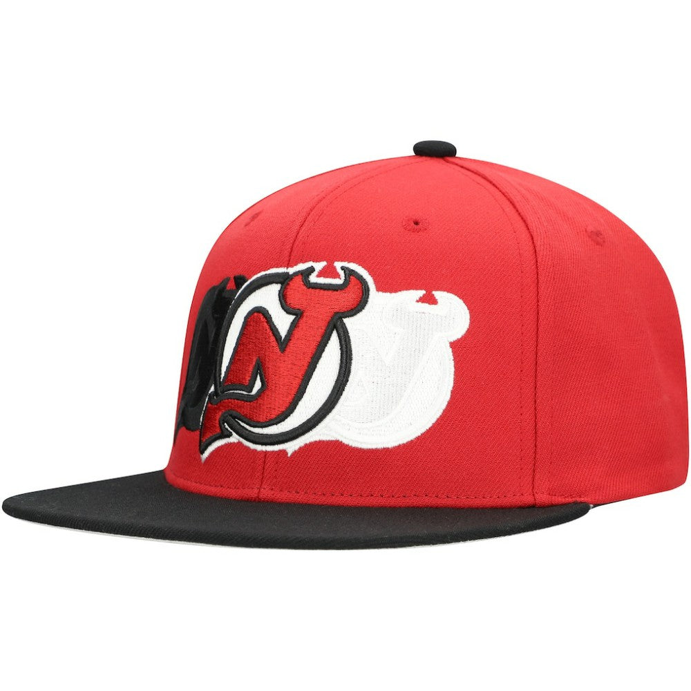 NHL New Jersey Devils Mitchell & Ness Soul Triple Up Snapback Hat - Red