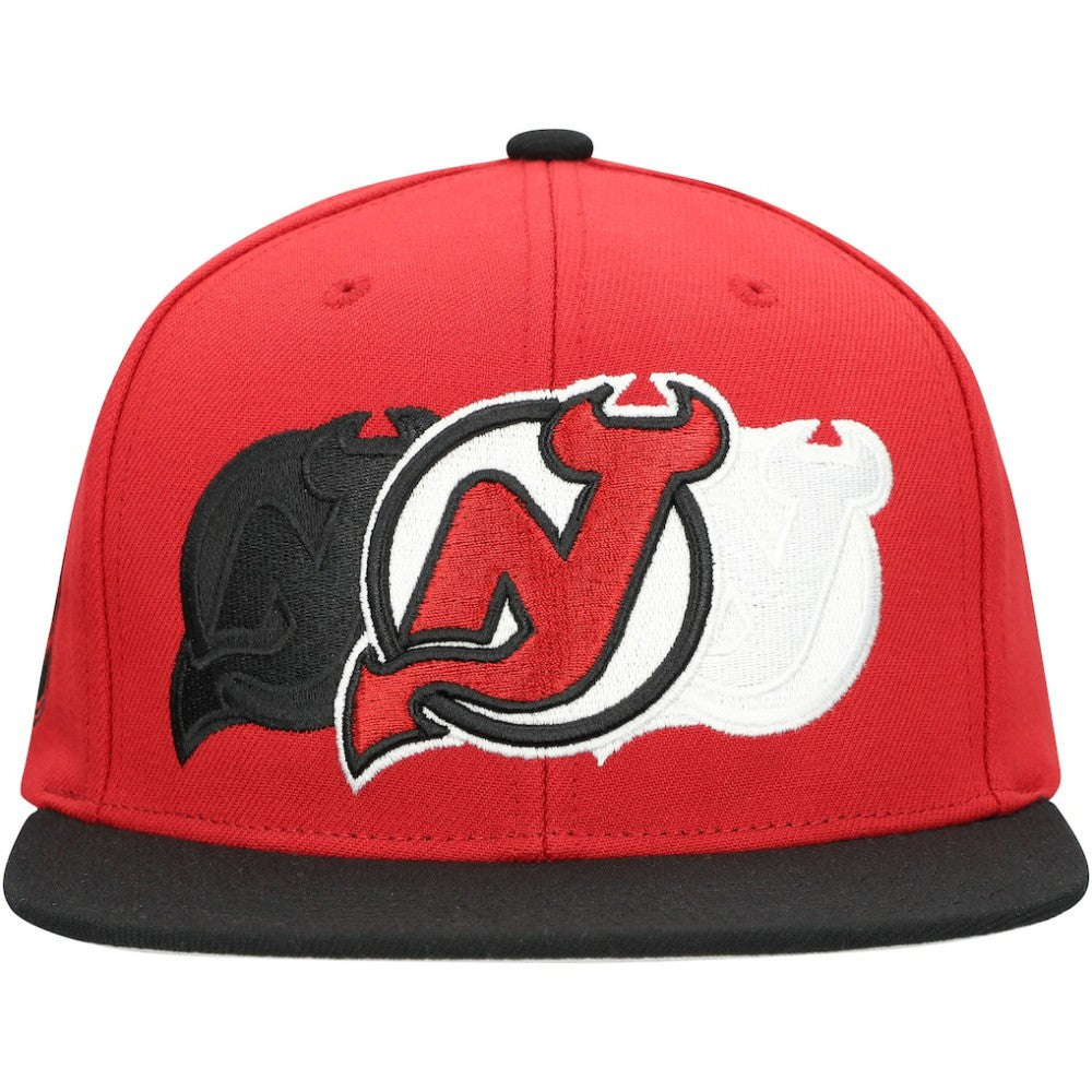 NHL New Jersey Devils Mitchell & Ness Soul Triple Up Snapback Hat - Red