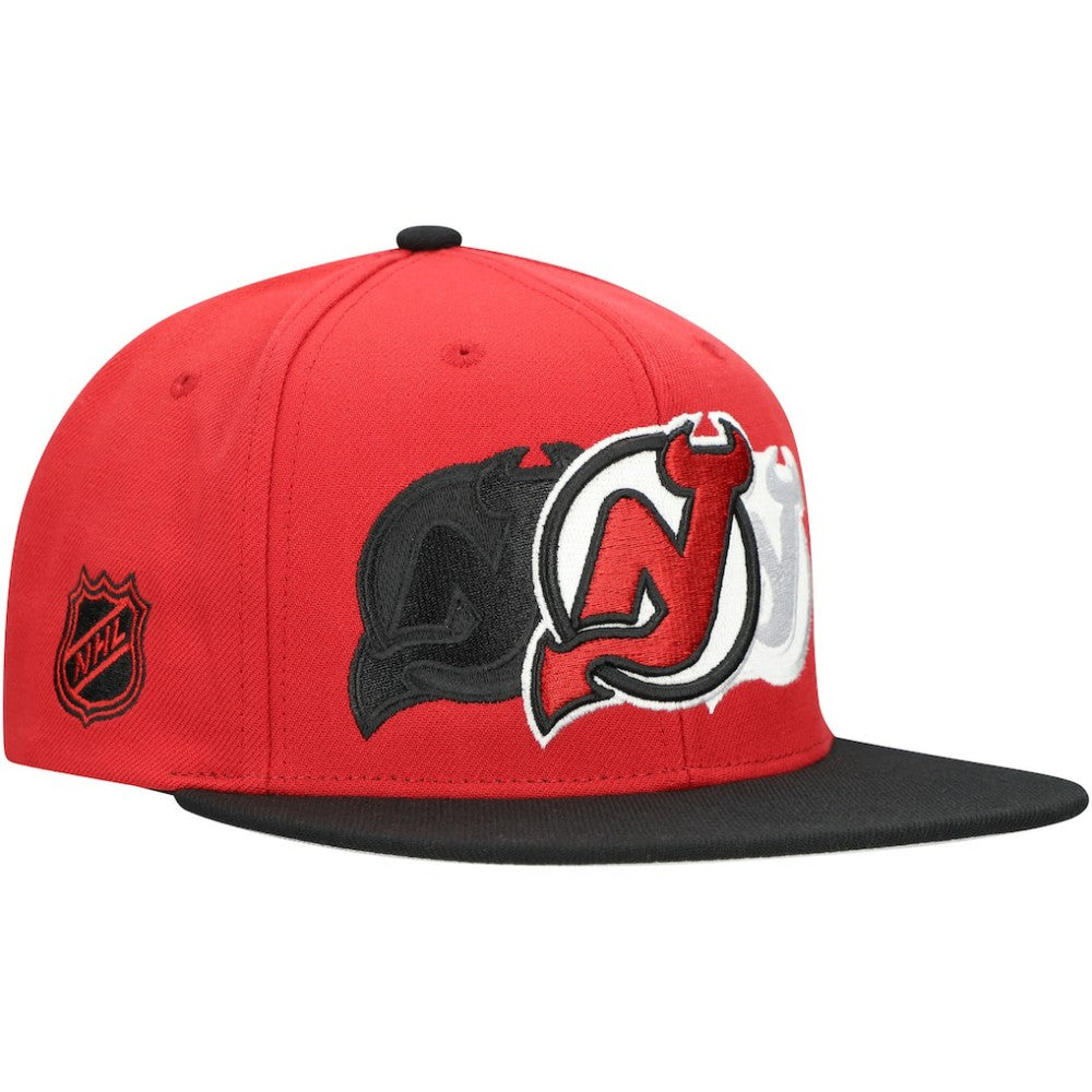 NHL New Jersey Devils Mitchell & Ness Soul Triple Up Snapback Hat - Red