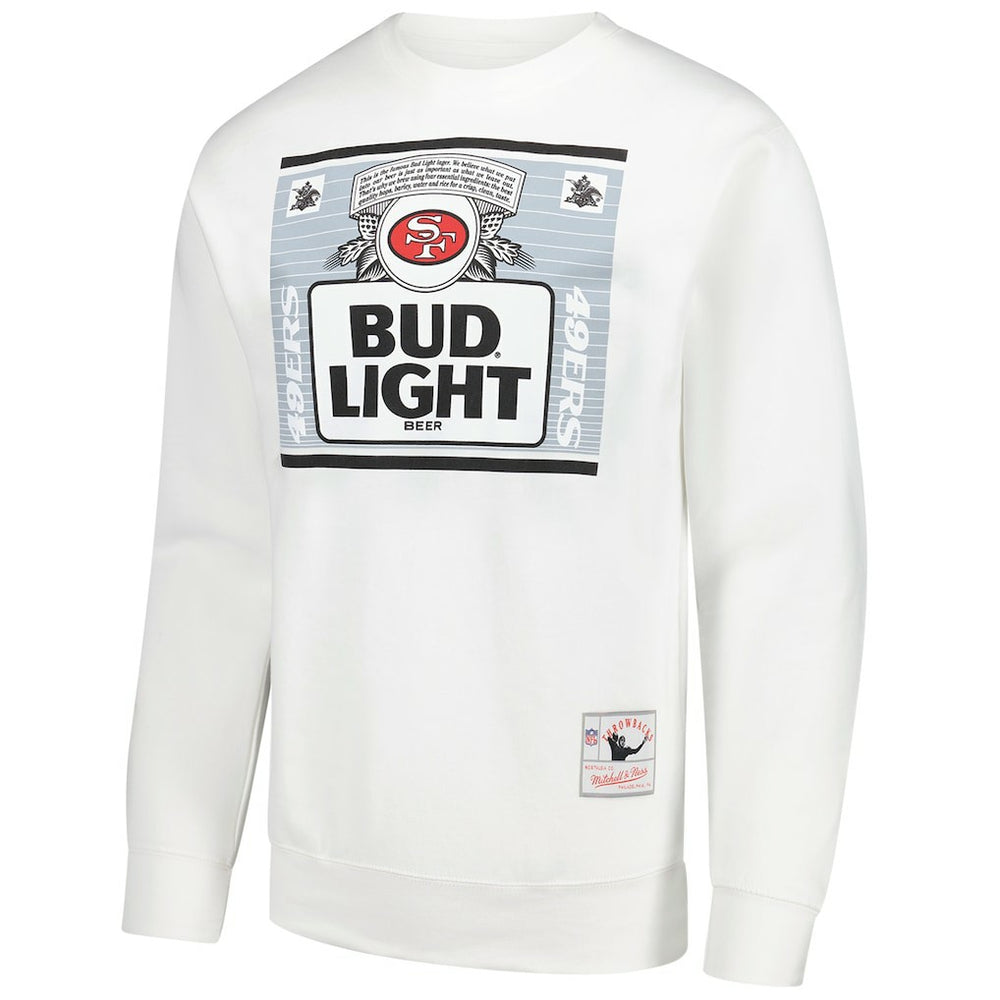 San Francisco 49ers x Bud Light The Crest Pullover Sweatshirt White