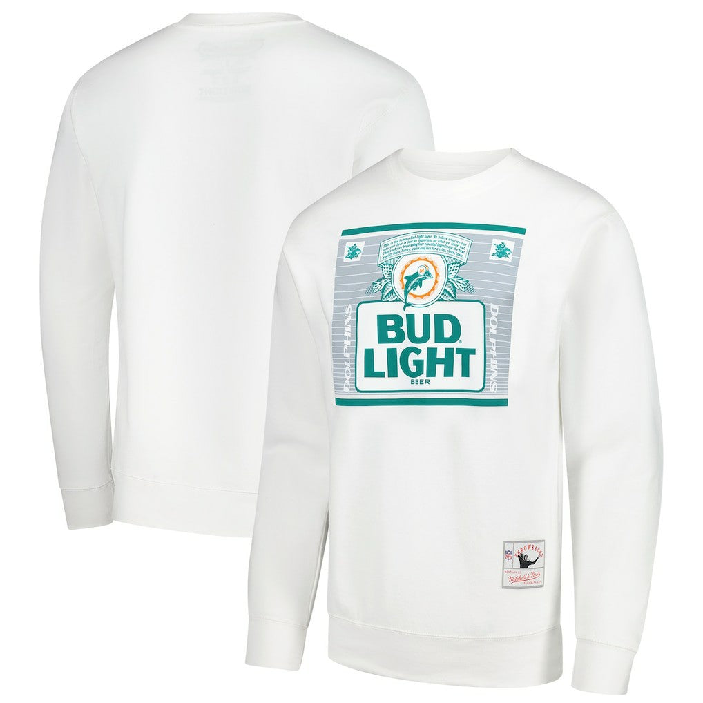 Miami Dolphins x Bud Light The Crest Pullover Sweatshirt White