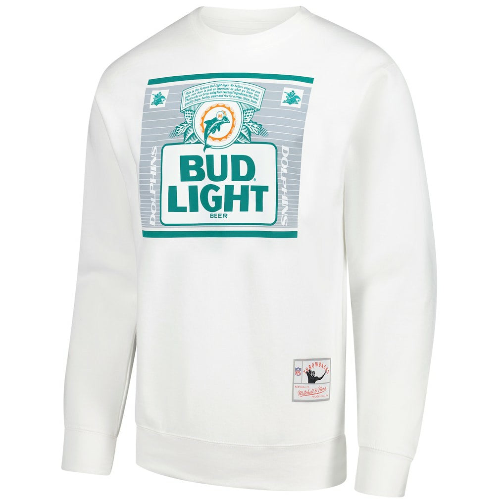 Miami Dolphins x Bud Light The Crest Pullover Sweatshirt White