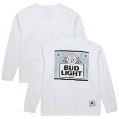 Pittsburgh Steelers x Bud Light The Crest Pullover Sweatshirt White
