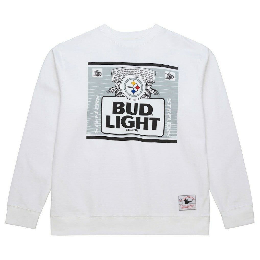 Pittsburgh Steelers x Bud Light The Crest Pullover Sweatshirt White