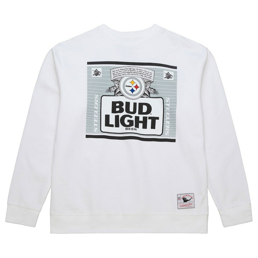 Pittsburgh Steelers x Bud Light The Crest Pullover Sweatshirt White