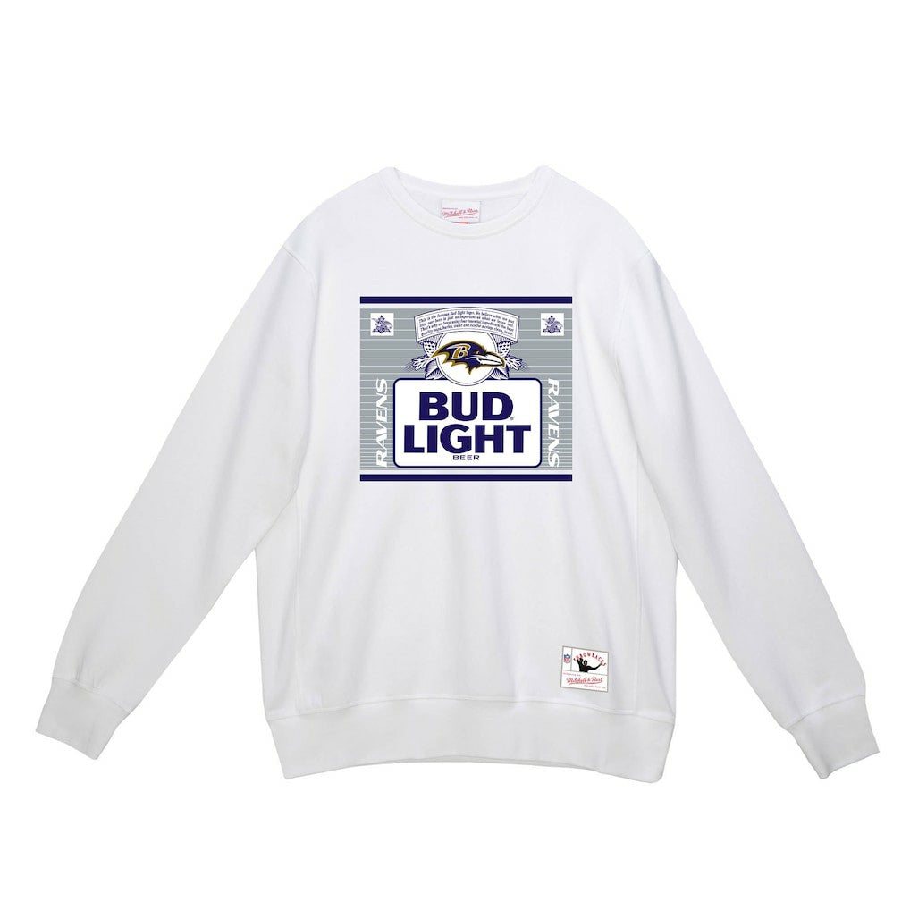 Baltimore Ravens x Bud Light The Crest Pullover Sweatshirt White