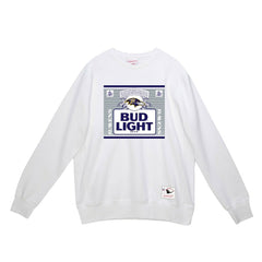 Baltimore Ravens x Bud Light The Crest Pullover Sweatshirt White