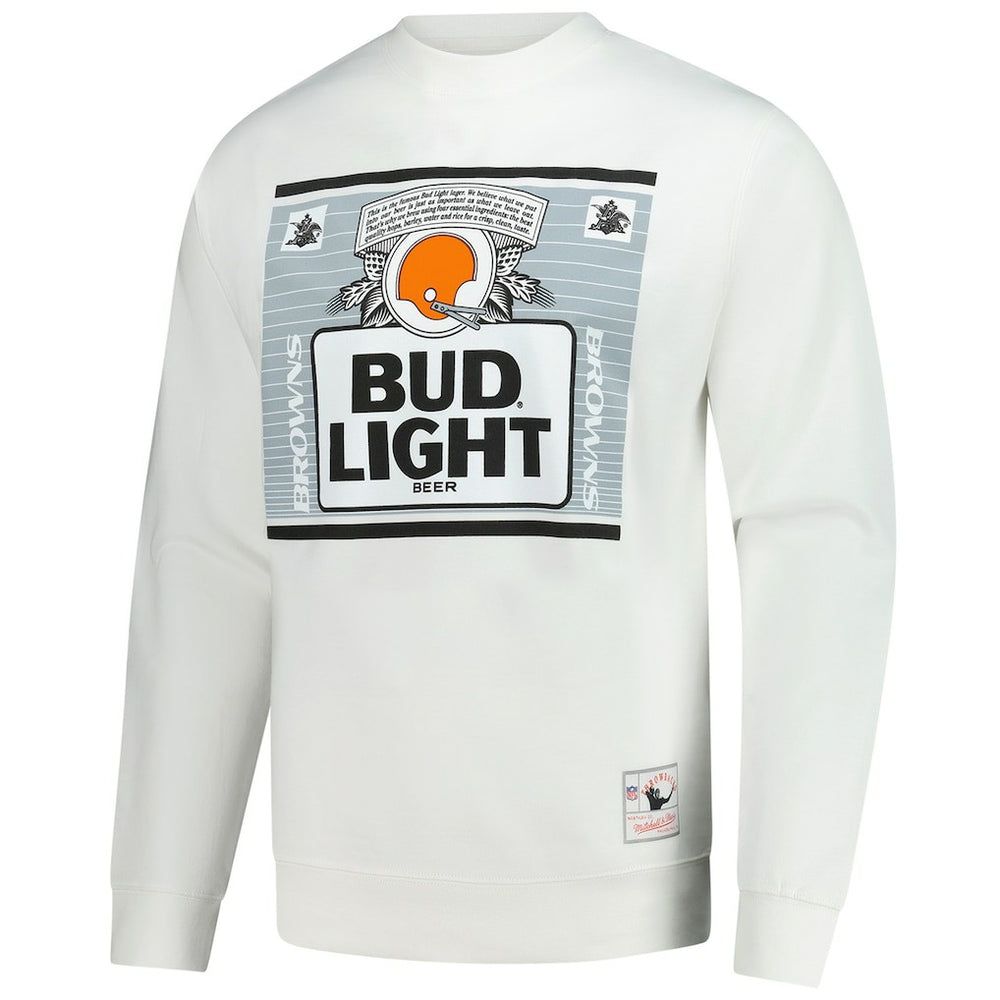 Cleveland Browns x Bud Light The Crest Pullover Sweatshirt White