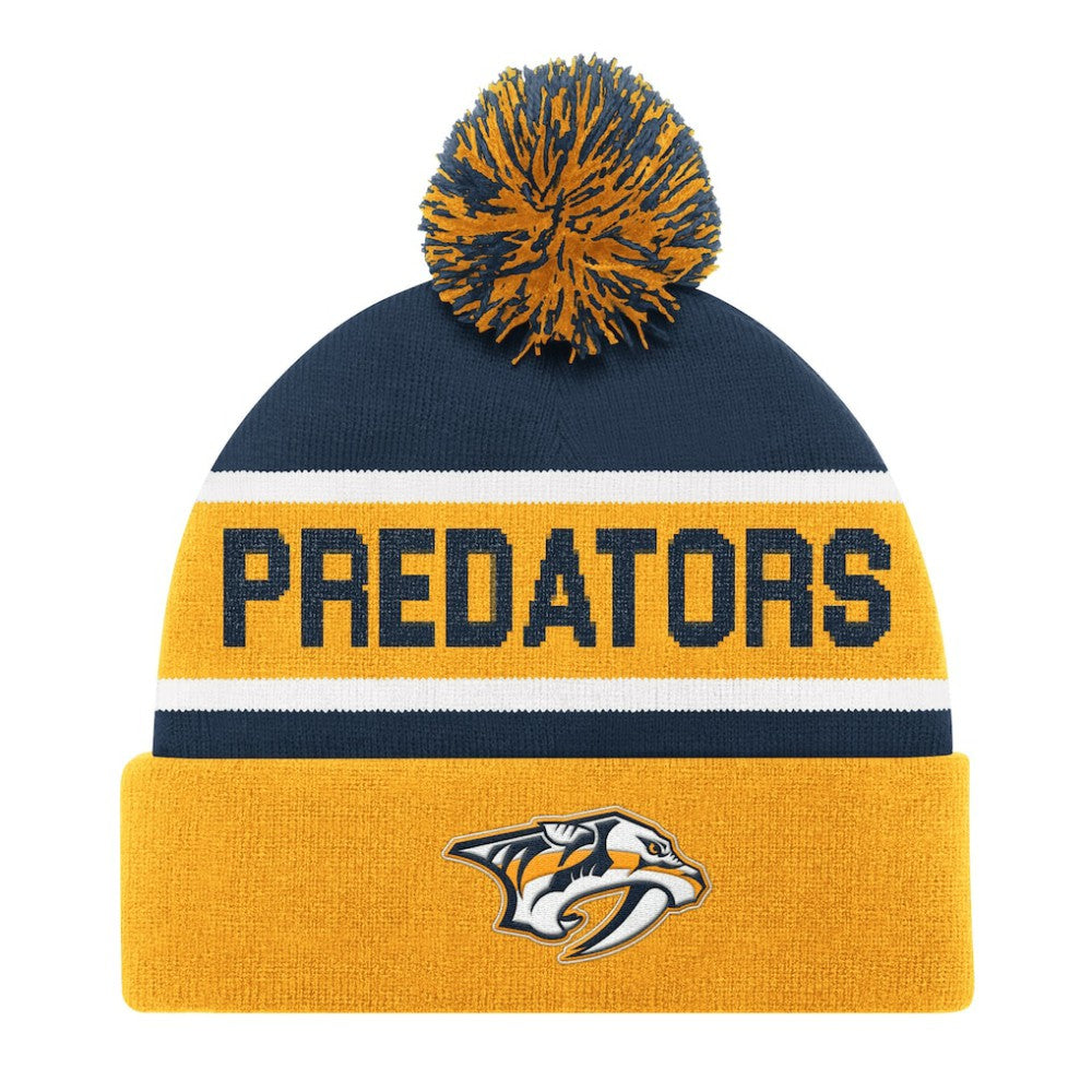 NHL Nashville Predators Starter Cuffed Knit Hat with Pom - Gold