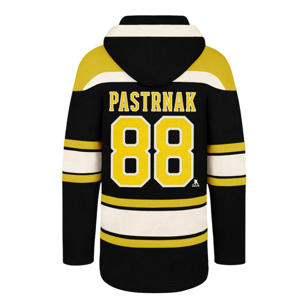 NHL David Pastrnak Boston Bruins '47 Big & Tall Lace-up Pullover Hoodie - Black