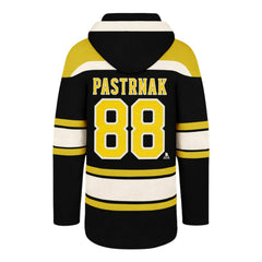 NHL David Pastrnak Boston Bruins '47 Big & Tall Lace-up Pullover Hoodie - Black
